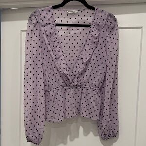 Lavender Polka Dot Blouse